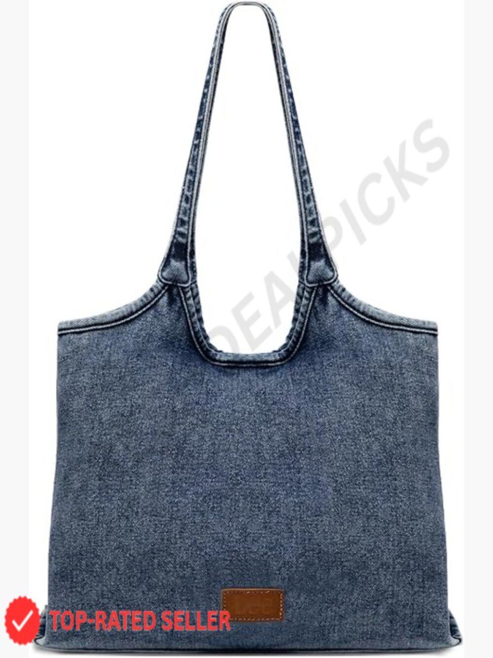 Denim Tote Bag Casual Hobo Shoulder Handbag Work Travel Shopping